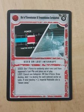 Out Of Commission & Transmission Terminated - Star Wars CCG card (Decipher)