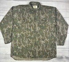 Vintage Mossy Oak Greenleaf Button Down Shirt Mens XL Made In The USA Rare