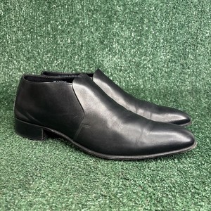 Bally Love Black Leather Ankle Boots Pointy Toe Slip On Chelseas Mens Size 10 D Bally Men main image 3
