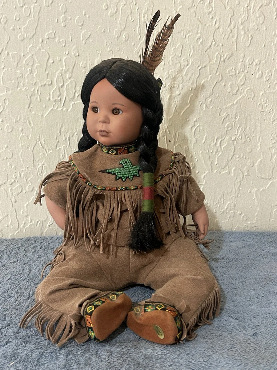アメリカネイティブインディアンビスクドールTreasury Collection 25+ Porcelain Native American Dolls & Doll Playsets with Vintage