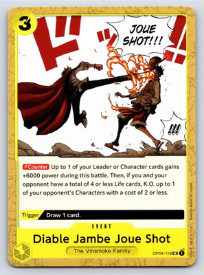 #ad One Piece OP04 116 Diable Jambe Joue Shot UC US Seller $0.99