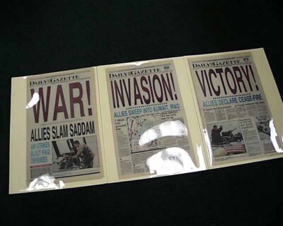 Great (3) GULF WAR Operation Desert Storm Kuwait Liberation 1991 Newspapers TRIO