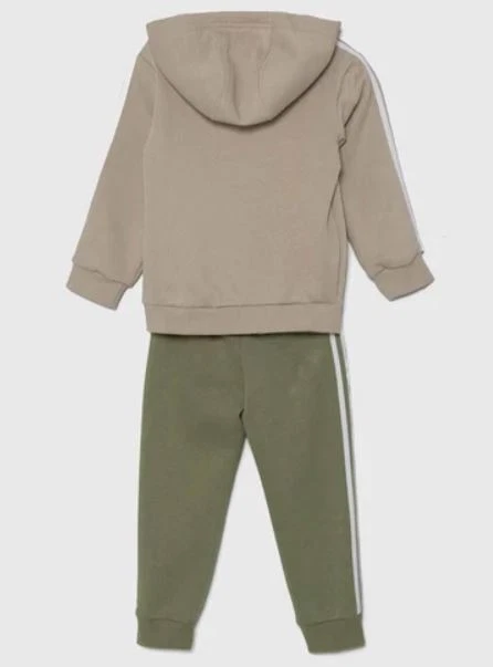 Tuta Baby Adidas I 3S FZ IZ4992 Beige Verde - Immagine 3 di 4