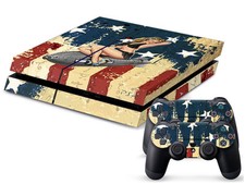 Sony PS4 PLAYSTATION 4 Skin Design Sticker Screen Protector Set - WW2 Motif
