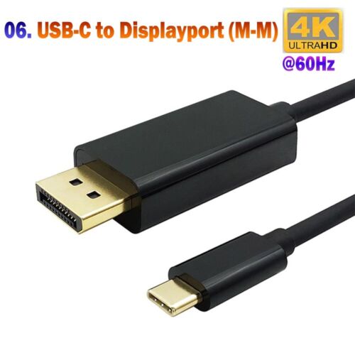 USB-C Type C to HDMI DVI VGA DP Displayport 4K USB C USB3.0 Cable lead Convertor - Picture 6 of 11