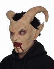 Goat Devil Scary Realistic Halloween KRAMPUS Horned El Diablo Satan Demon Mask