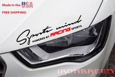 Sports Mind Powered By Fits Audi Motor Sport Decal Sticker Racing Performance