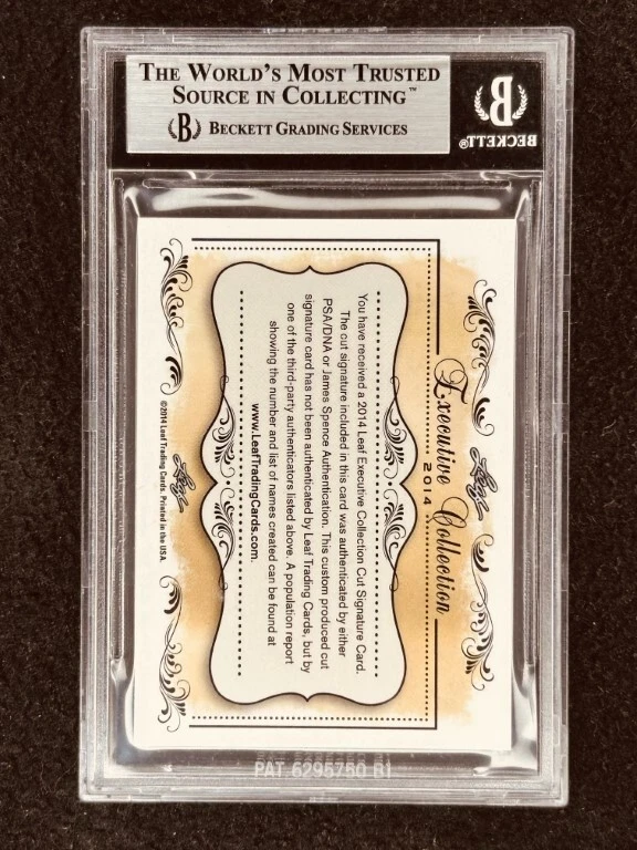 Andy Robustelli 2014 Leaf Masterpiece Cut Signature signed 1/1 JSA Rams Giants - Image 2 of 2