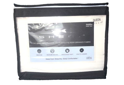Sheex Active Comfort Performance Cooling 4 Piece Sheet Set Bright White Queen