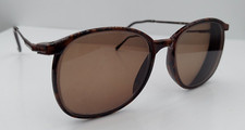 Vintage Marchon FG-1 Marble Brown Round Sunglasses FRAMES ONLY