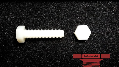 DIN 1587 Material Nylon//Polyamid 5 St/ück Kunststoff Hutmutter Sechskant Nylon, M4
