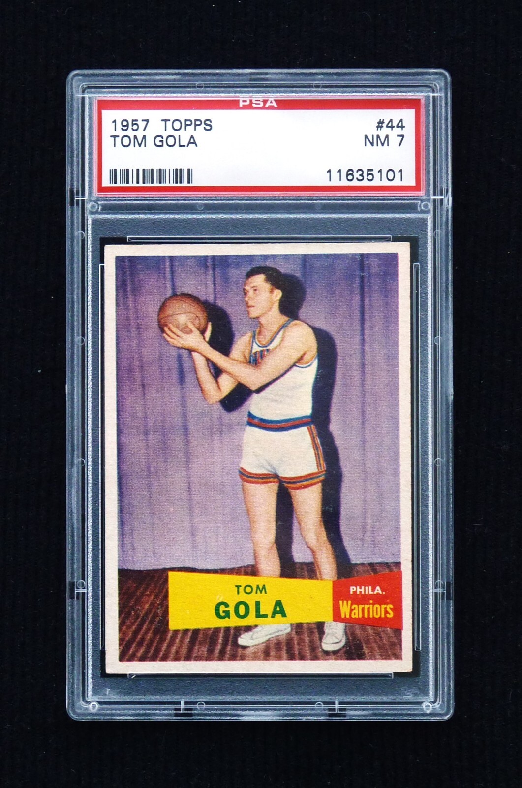1957 Topps Basketball #44 Tom Gola, PSA 7 (Near Mint)