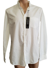 BNWT Mens Sz S David Jones Brand White Long Sleeve Smart Cotton Dress Shirt