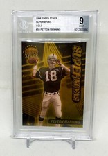 1998 TOPPS STARS SUPERNOVA GOLD ROOKIE PEYTON MANNING SP /50 BGS 9 MINT