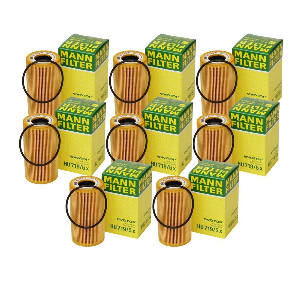 Mann Set of 8 Engine Oil Filters For Porsche Carrera GT Cayenne Cayman 911 918