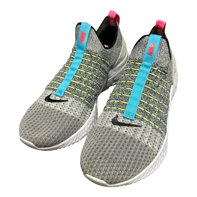 Nike Phantom Run Flyknit 2 Crater Slip On Running Shoes Mens 9.5