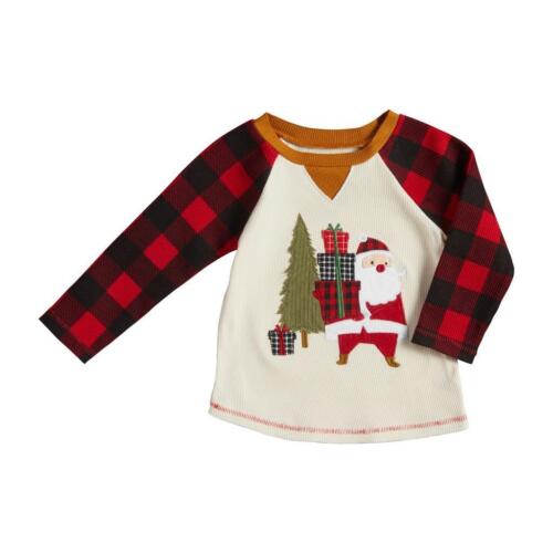 Mud Pie Kids Alpine Christmas Santa with Gifts Boys Holiday Tee Shirt - Picture 1 of 1