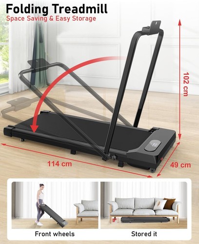 Tapis Roulant Salvaspazio schermo LCD 2 Metodi Di Controllo Walking Pad Mini - Foto 9 di 10