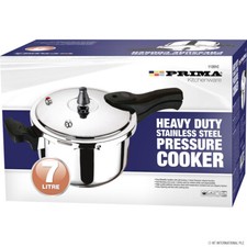 NEW 7 LITRE HEAVY DUTY PRESSURE COOKER STAINLESS STEEL KITCHEN COOKING STEAMER