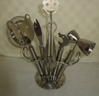 WMF CROMARGAN GERMAN DESIGN FACES STAINLESS STEEL BAR SET - 7 PCS.