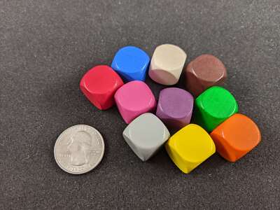 16mm Blank Colored Dice | Board Game Pieces