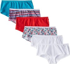 Fruit Of The Loom Womens Cotton Boyshort Panties 6-Pack