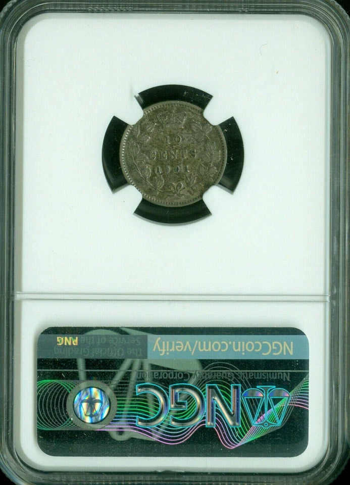 1901 CANADA  SILVER 10 CENTS NGC XF40 * - Image 2 of 2