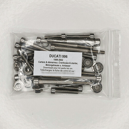 Vis Allen inox anti-corrosion pour carter Ducati 996 R S SPS