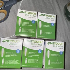 500 ONE TOUCH DELICA PLUS 33 GAUGE LANCETS (5Boxes of 100) EXP Mint 2027