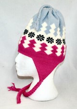 VERMONT ORIGINALS Women's Hat Tassel 100 Wool Beanie Hand Crafted Scandinavian