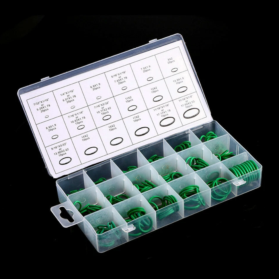 270 Pcs 18 Size Air Conditioning A/C System HNBR O Rings Seals Kit - Image 3 of 4
