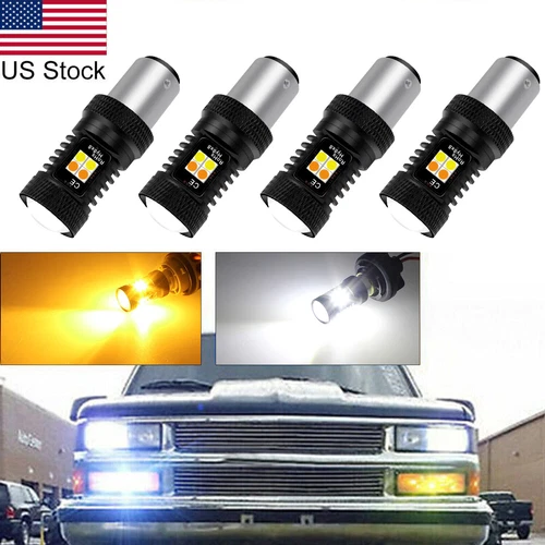4Pack 2357 Switchback LED Turn Signal Light Bulb For Chevy GMC C1500 K1500 2500