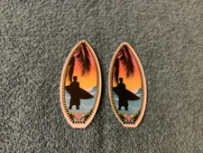 single playing swap cards, surfboard shaped cards