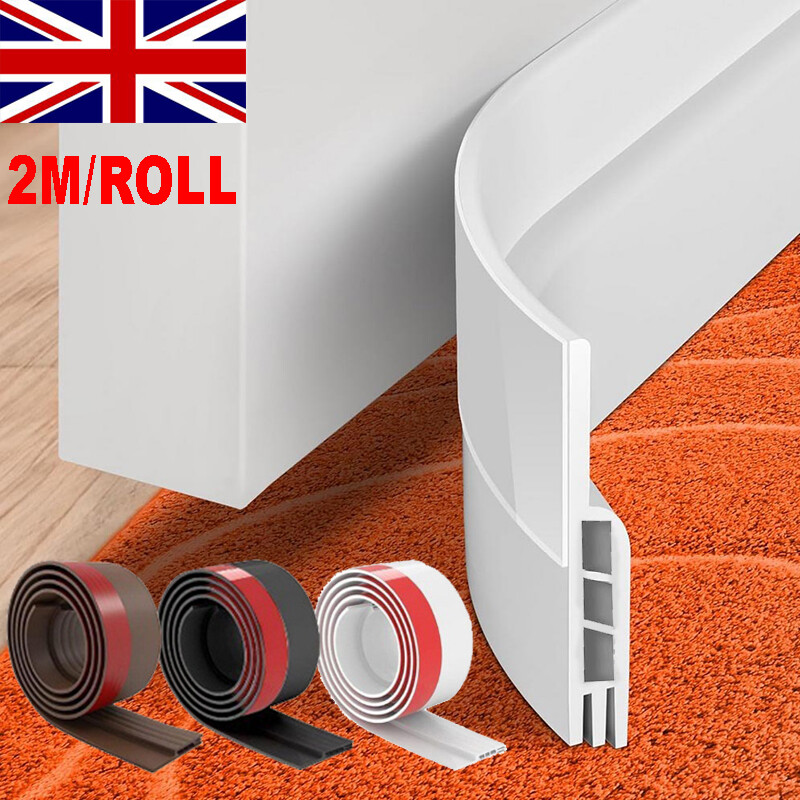 Thermwell Draft Stop Cloth Seal - 3-Foot Door Draft Blocker, 2-Pack (Beige)