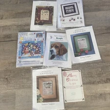 Lot of 7 Holiday Christmas Cross Stitch Kits Projects --various brands-- all NEW