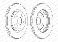 2X Ferodo DDF1635C Bremsscheibe FüR Suzuki