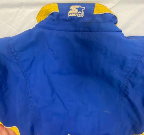 Vintage St Louis Blues Starter Jacket Sz Large Coat Blue Yellow NHL Hockey Rare - Picture 7 of 15