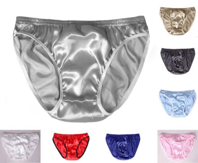 Mens 100% Mulberry Silk Briefs Bikinis Underwear Summer Silky Breathable Panties