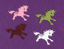 UNICORN  4 die cuts scrapbook cards
