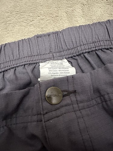 Carhartt Scrub Pants Mens Extra Large Gray Regular Ripstop Cargo - Picture 3 of 10