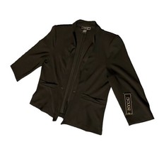 women blazer 3/4 Sleeve Blazer Cardigan Jacket Size L Work Business Casual