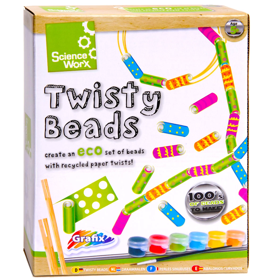 Kids Art Craft Set Twisty Beads Grafix Science Worx Childrens Fun