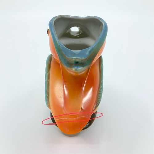 VTG Small Porcelain Germany Kookaburra Bird Creamer Pitcher 4.25” Repair As Is - Picture 4 of 8