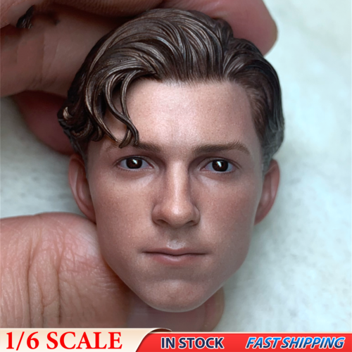1/6 Model Spider-Man Tom Hyland Man Head Sculpt Fit 12" DIY Hot Toys Hero Figure - Picture 1 of 6