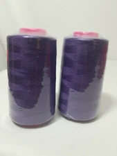 2-Pack 6000 Yards Each Spool Serger Sewing T27 Thread Cones Violet Color T27 S/2
