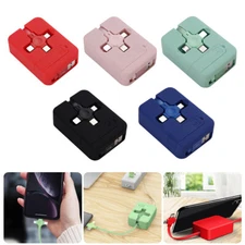 3 in 1 Retractable USB Charger Data Cable W/ Phone Stand Type C Micro USB Cable#