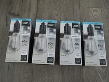 Feit Electric Lot/4 Clear Glass 60W LED Light Bulbs, New