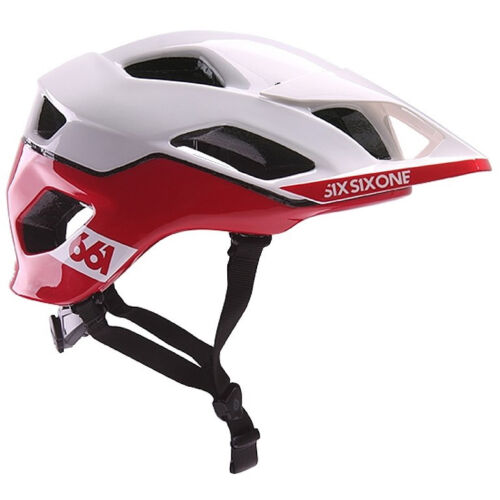 661 SIXSIXONE EVO AM PATROL MTB MOUNTAIN BIKE CYCLING HELMET - WHITE / RED  - Picture 1 of 4