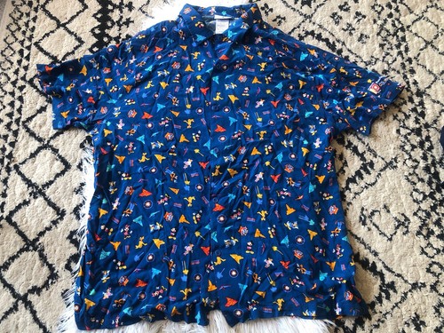 Disney California Adventure Park 20th Anniversary Passholder Button Shirt 3XL C6