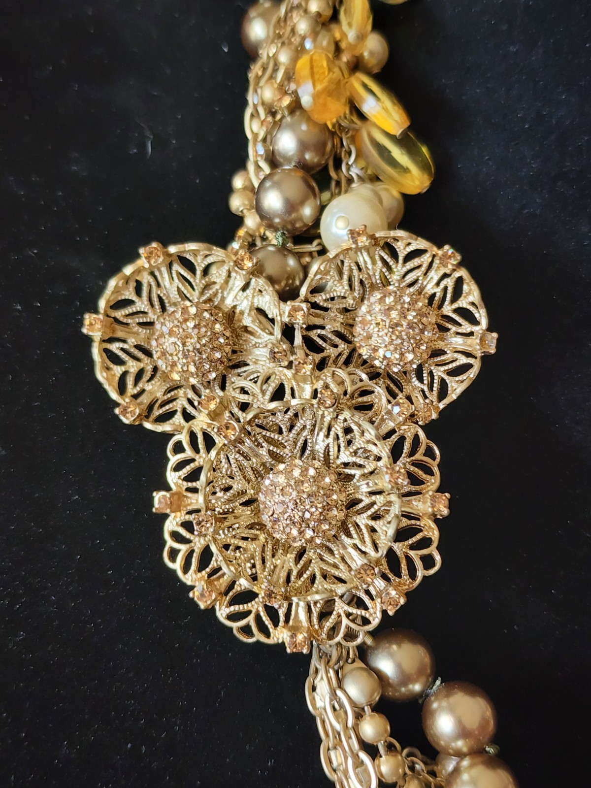 Talbots Multi-Strand Chunky Statement Necklace Go… - image 3